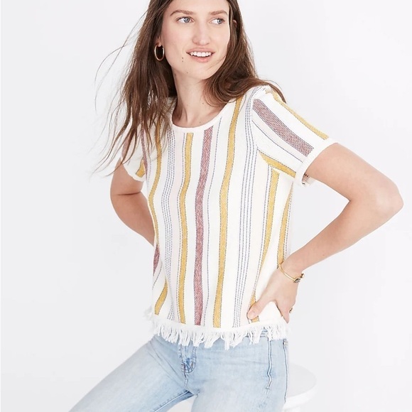 Madewell Blakley Stripe Sweater Tee | Size M - Picture 7 of 7